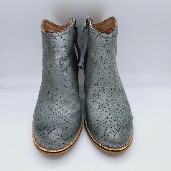 Fossil Leather Ankle Boots Blue-ish Teal - Picture 4 of 15